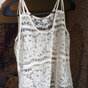 White Sheer Floral Top